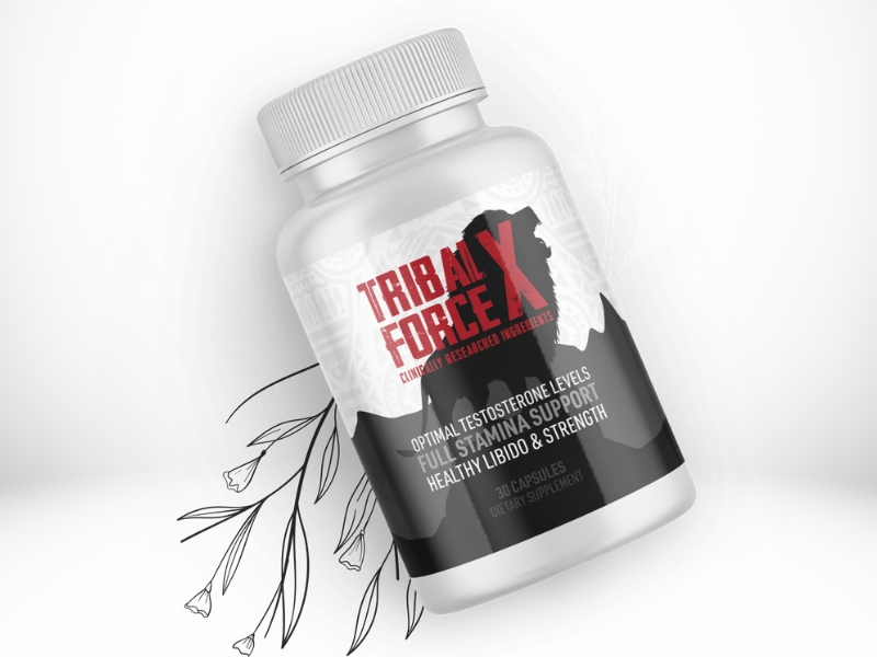 TribalForce X male enhancement supplement bottle, 30 capsules